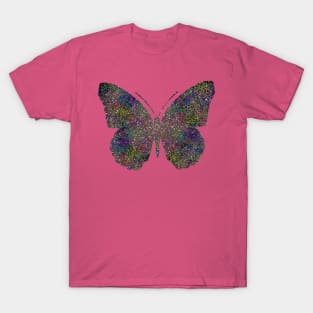 Glam Rainbow Metallic Butterfly T-Shirt